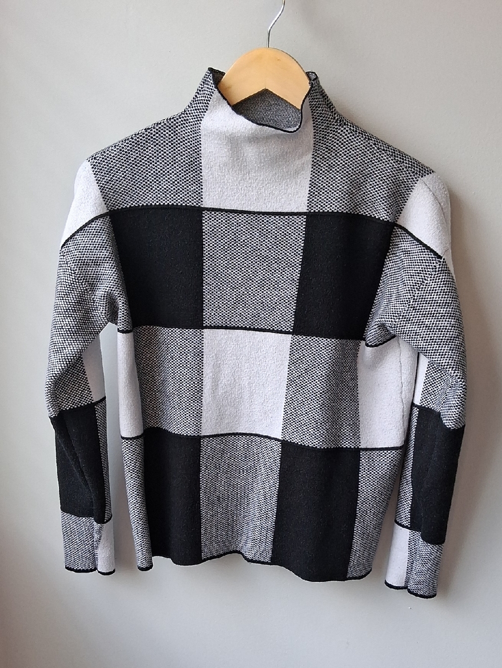 Tahari Plaid Turtleneck Sweater